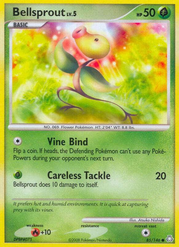 Bellsprout Pokemon card from Legends Awakened