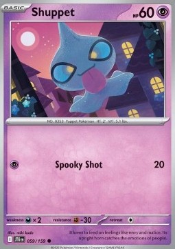 Shuppet (Holo) Pokemon card from Journey Together