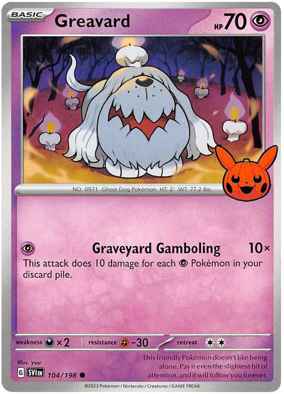 Greavard Pokemon card from Trick or Trade BOOster Bundle 2023