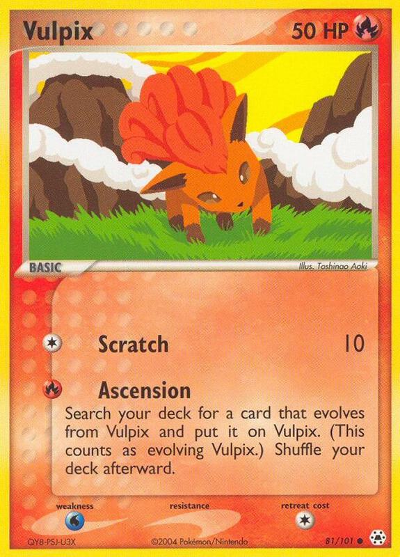 Vulpix Pokemon card from Hidden Legends