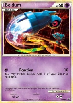 Beldum Pokemon card from Unleashed