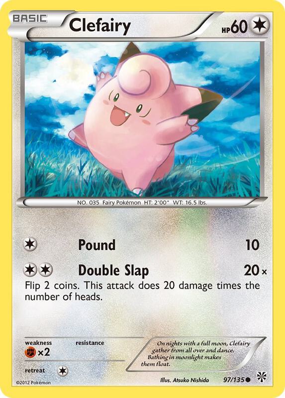 Clefairy Pokemon card from Plasma Storm