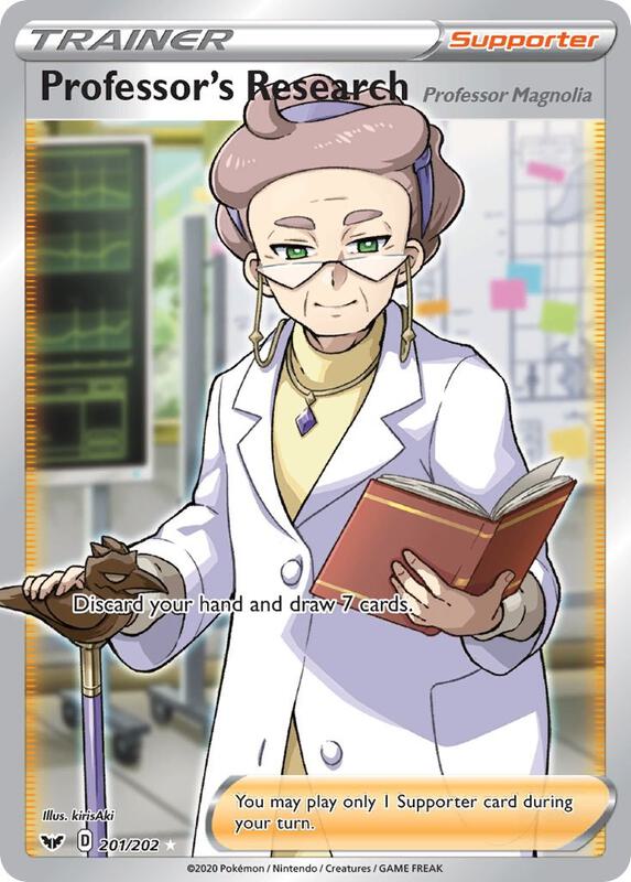 Professor's Research (Full Art) Pokemon card from SWSH01: Sword & Shield Base Set
