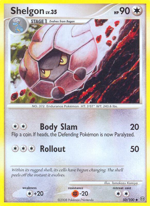 Shelgon Pokemon card from Stormfront