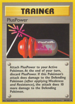 PlusPower Pokemon card from Base Set