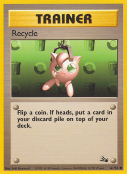 Recycle Pokemon card from Fossil