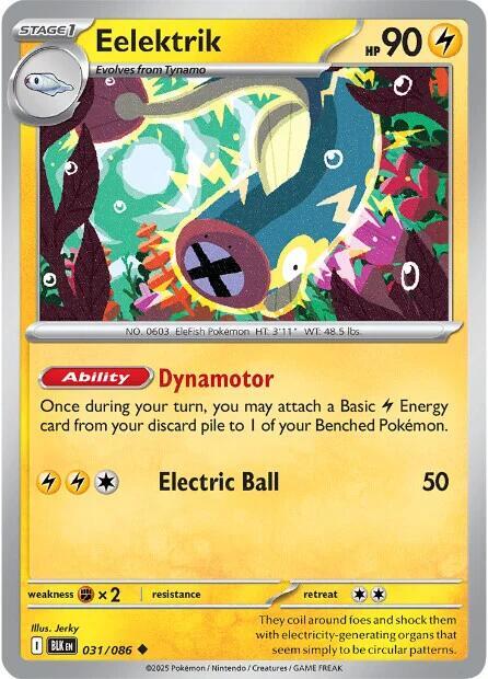 Eelektrik Pokemon card from SV: Black Bolt