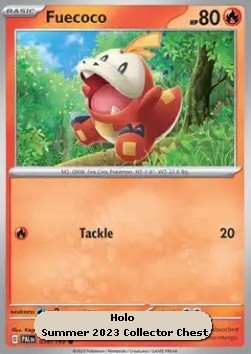 Fuecoco Pokemon card from Paldea Evolved