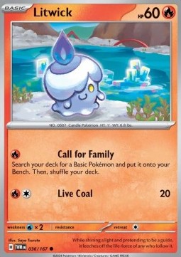 Litwick Pokemon card from Twilight Masquerade