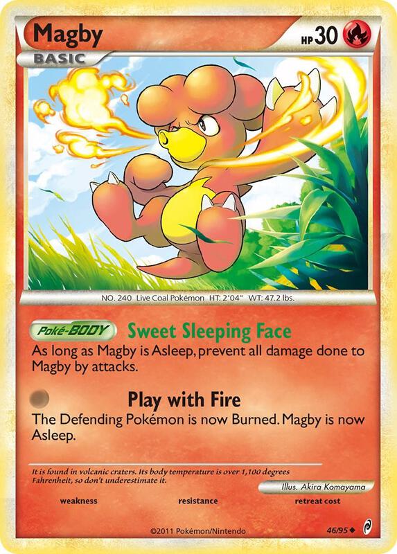 Magby Pokemon card from Call of Legends
