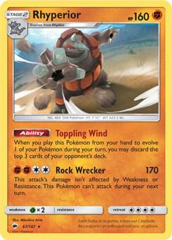 Rhyperior Pokemon card from Deck Exclusives