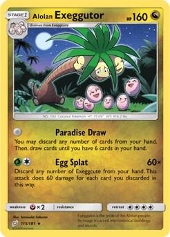 Alolan Exeggutor (115) Pokemon card from SM - Team Up