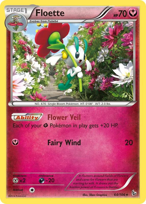 Floette (64) Pokemon card from XY - Flashfire