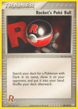 Rocket's Poké Ball Pokemon card from EX Team Rocket Returns
