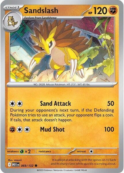 Sandslash Pokemon card from ME01: Mega Evolution