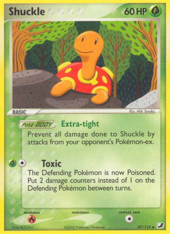 Shuckle Pokemon card from Unseen Forces