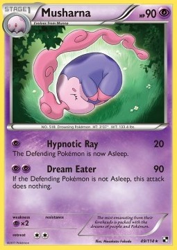 Musharna Pokemon card from Black White