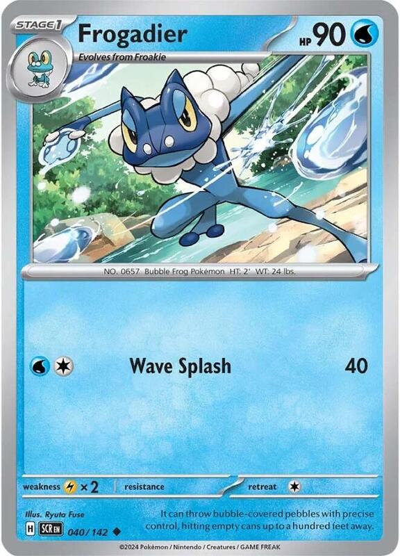 Frogadier Pokemon card from SV07: Stellar Crown