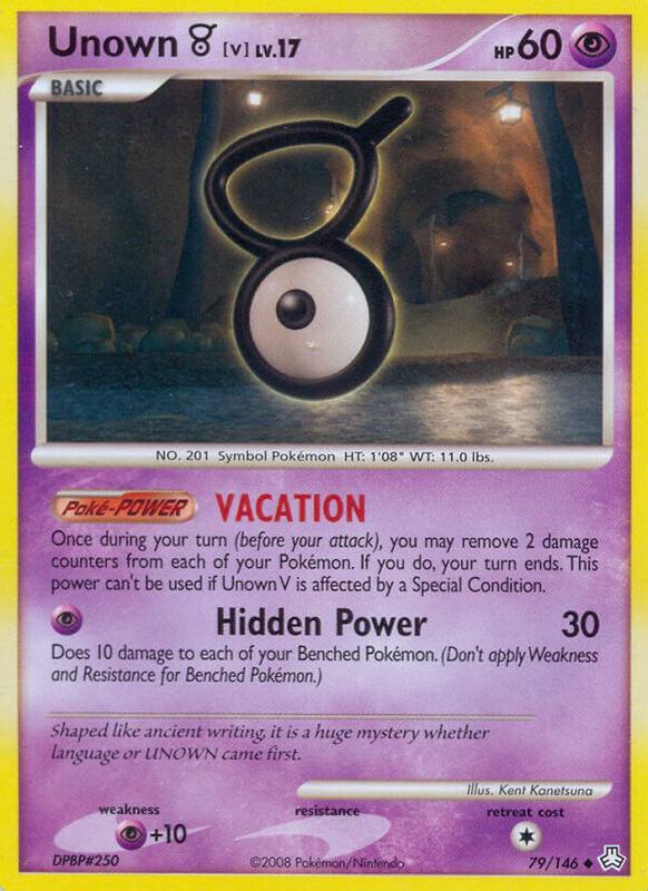 Unown (V) Pokemon card from Legends Awakened