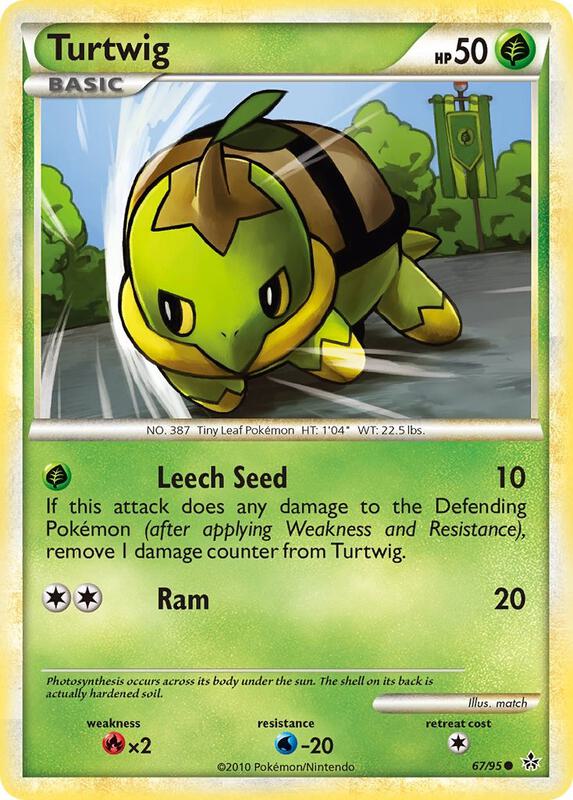 Turtwig Pokemon card from Unleashed