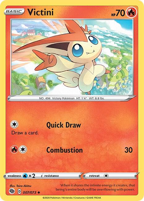 Victini Pokemon card from Champion's Path