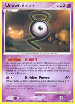 Unown [G] Lv.17 (Holo) Pokemon card from Great Encounters