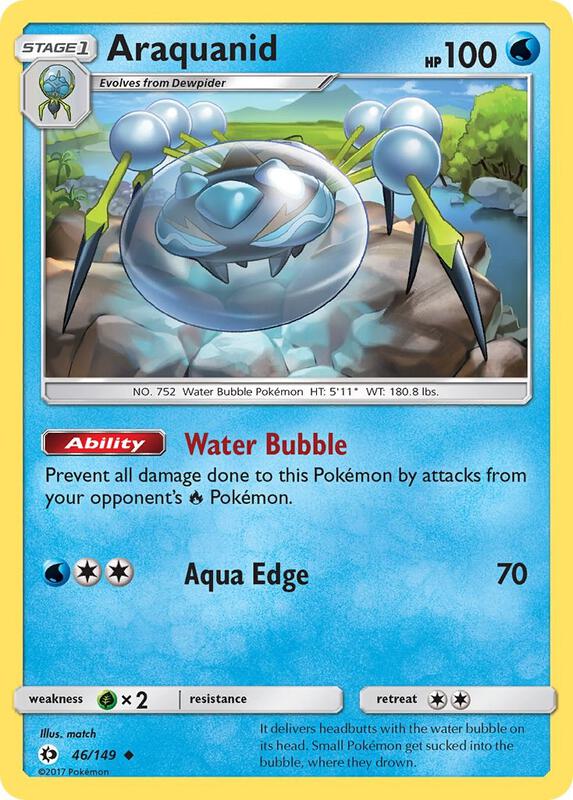 Araquanid Pokemon card from SM Base Set