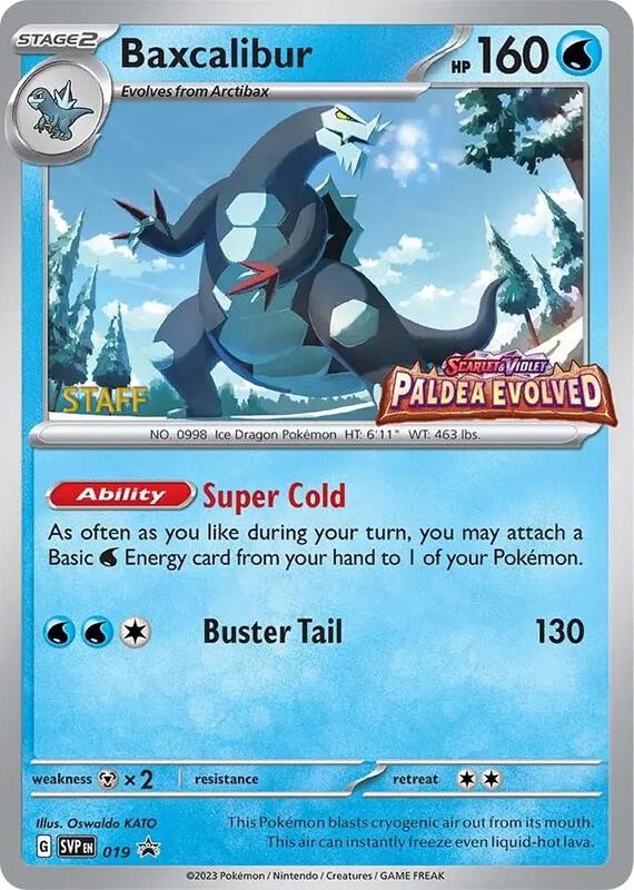 Baxcalibur - 019 (Prerelease) [Staff] Pokemon card from SV: