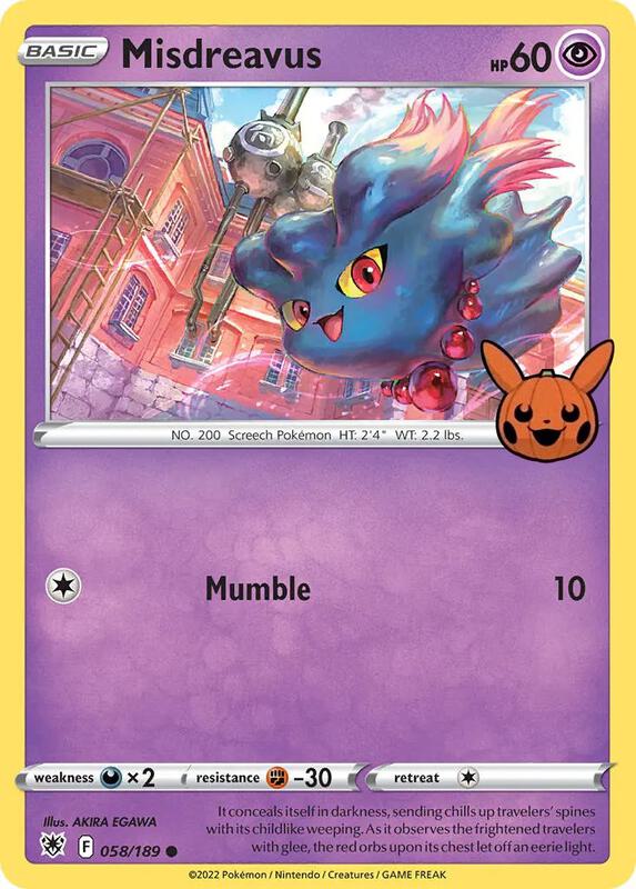 Misdreavus Pokemon card from Trick or Trade BOOster Bundle