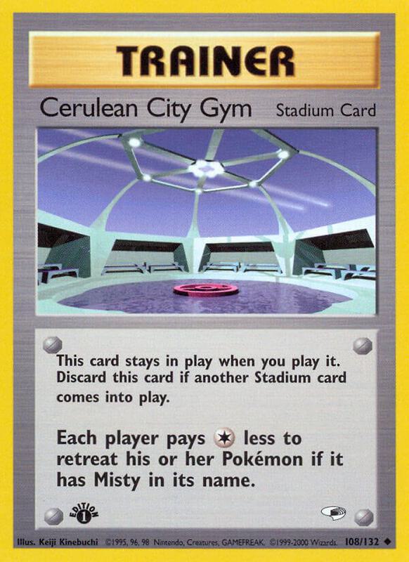 Cerulean City Gym Pokemon card from Gym Heroes