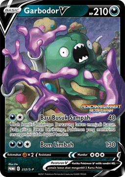 Garbodor V (S-P/ID 232) Sword & Shield Indonesian Promos ID