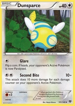 Dunsparce Pokemon card from XY