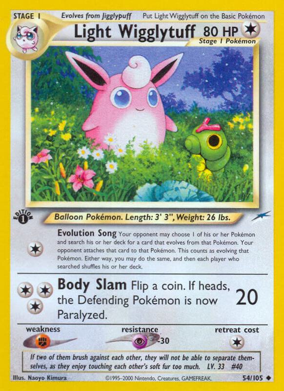 Light Wigglytuff Pokemon card from Neo Destiny