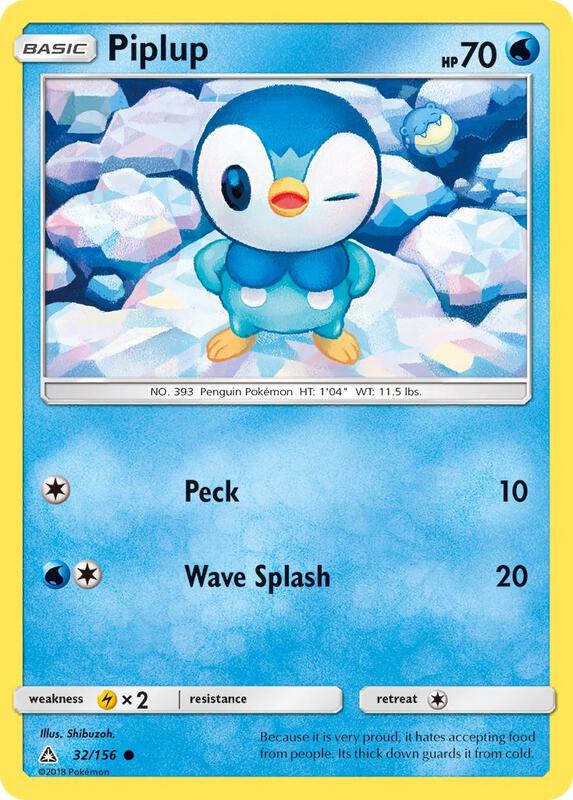 Piplup (32) Pokemon card from SM - Ultra Prism