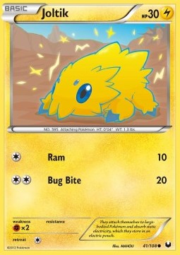 Joltik Pokemon card from Dark Explorers