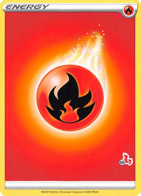 Fire Energy (#32 Cinderace Stamped) Pokemon card from Battle Academy 2022