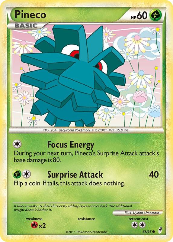 Pineco Pokemon card from Call of Legends