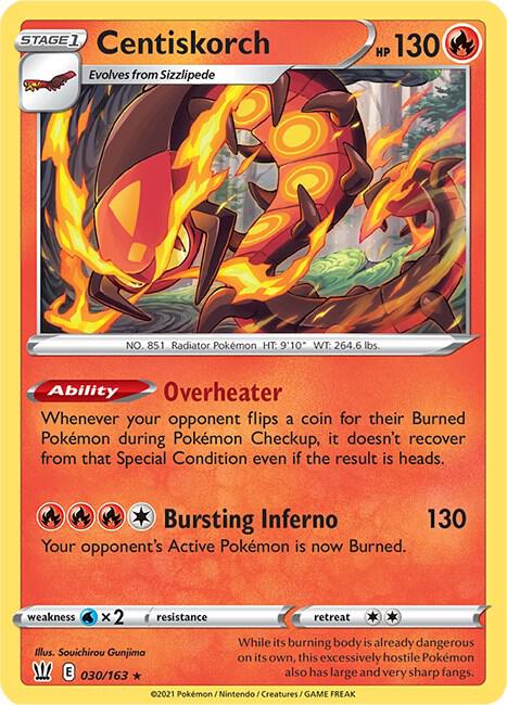 Centiskorch Pokemon card from SWSH05: Battle