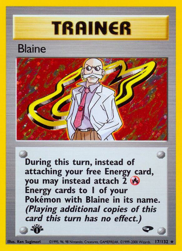 Blaine (17) Pokemon card from Gym Challenge