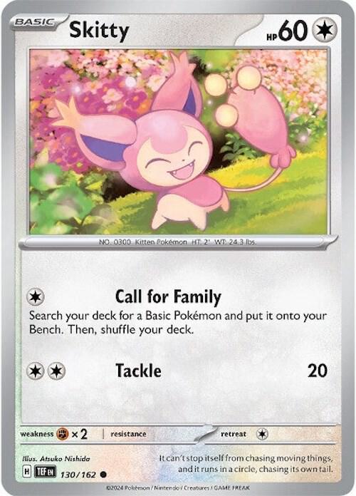 Skitty Pokemon card from SV05: Temporal Forces