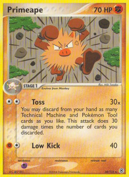 Primeape Pokemon card from EX FireRed LeafGreen