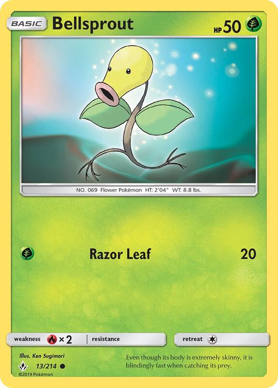 Bellsprout Pokemon card from SM - Unbroken Bonds