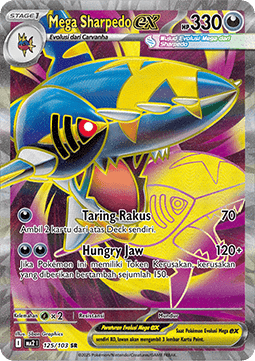 Mega Sharpedo ex Pokemon card from Indigo Flame