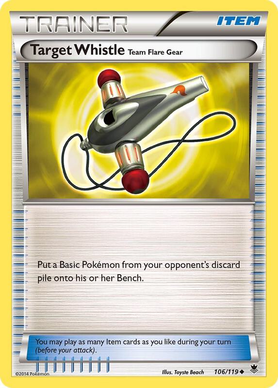Target Whistle Pokemon card from XY - Phantom Forces