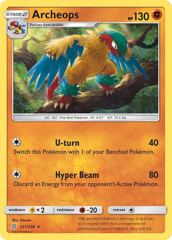 Archeops Pokemon card from SM - Unified Minds