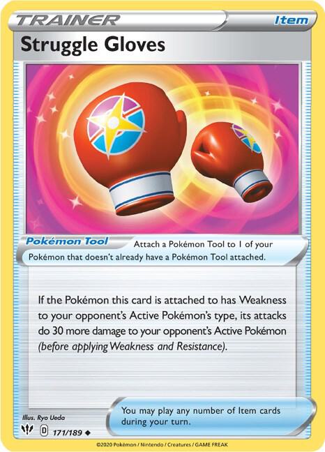 Struggle Gloves Pokemon card from SWSH03: Darkness Ablaze