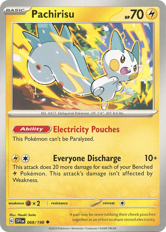 Pachirisu Pokemon card from SV01: Scarlet & Violet Base Set