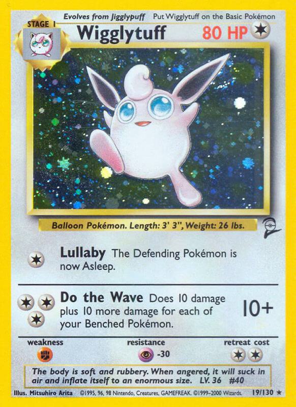 Wigglytuff Pokemon card from Base Set 2