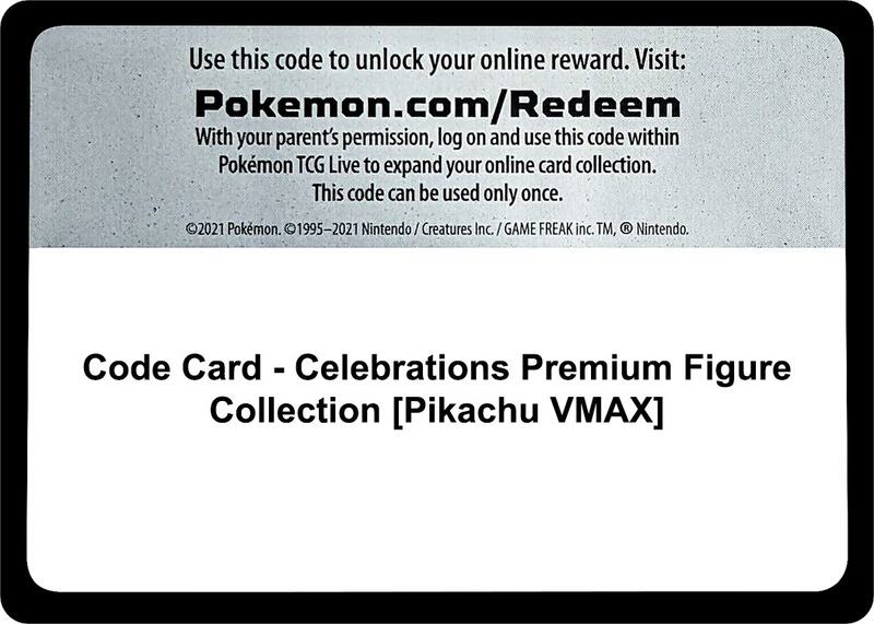 Code Card - Celebrations Premium Figure Collection [Pikachu VMAX] Pokemon card from Celebrations