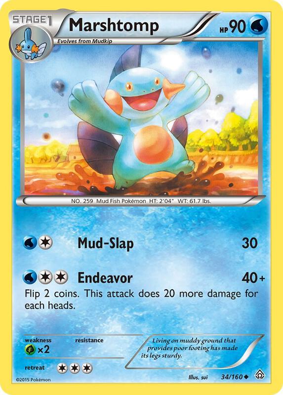 Marshtomp Pokemon card from XY - Primal Clash
